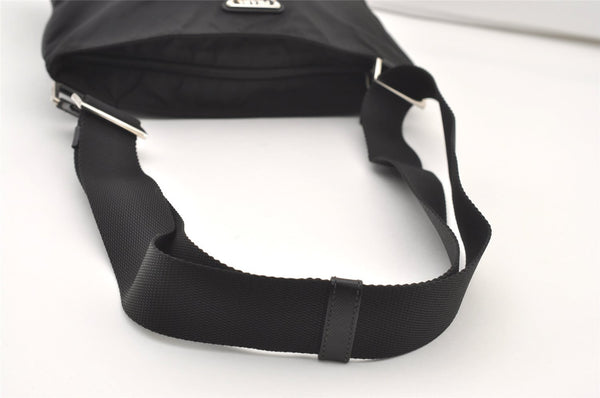 Authentic PRADA Nylon Tessuto Saffiano Leather Shoulder Cross Bag Black 2850J