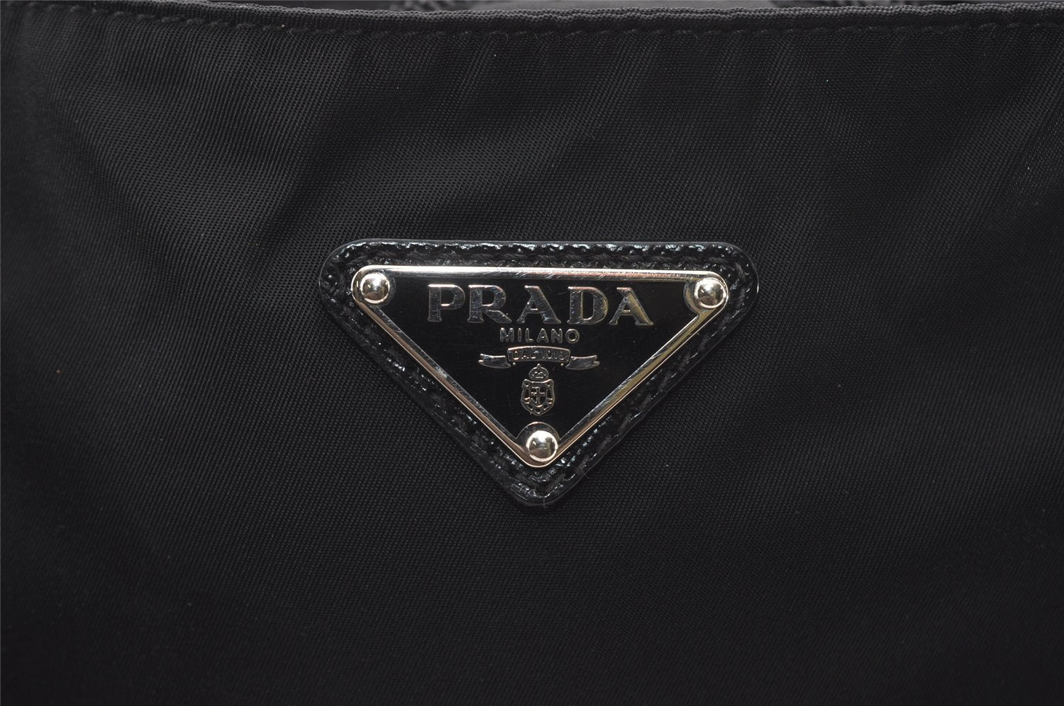 Authentic PRADA Nylon Tessuto Saffiano Leather Shoulder Cross Bag Black 2850J
