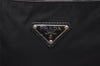 Authentic PRADA Nylon Tessuto Saffiano Leather Shoulder Cross Bag Black 2850J