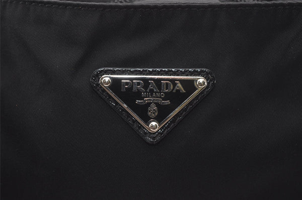 Authentic PRADA Nylon Tessuto Saffiano Leather Shoulder Cross Bag Black 2850J