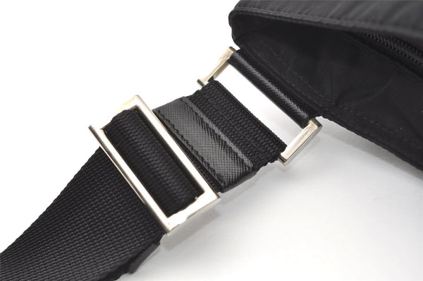 Authentic PRADA Nylon Tessuto Saffiano Leather Shoulder Cross Bag Black 2850J