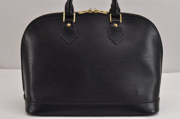 Authentic Louis Vuitton Epi Alma PM Hand Bag Black M40302 LV 2852J