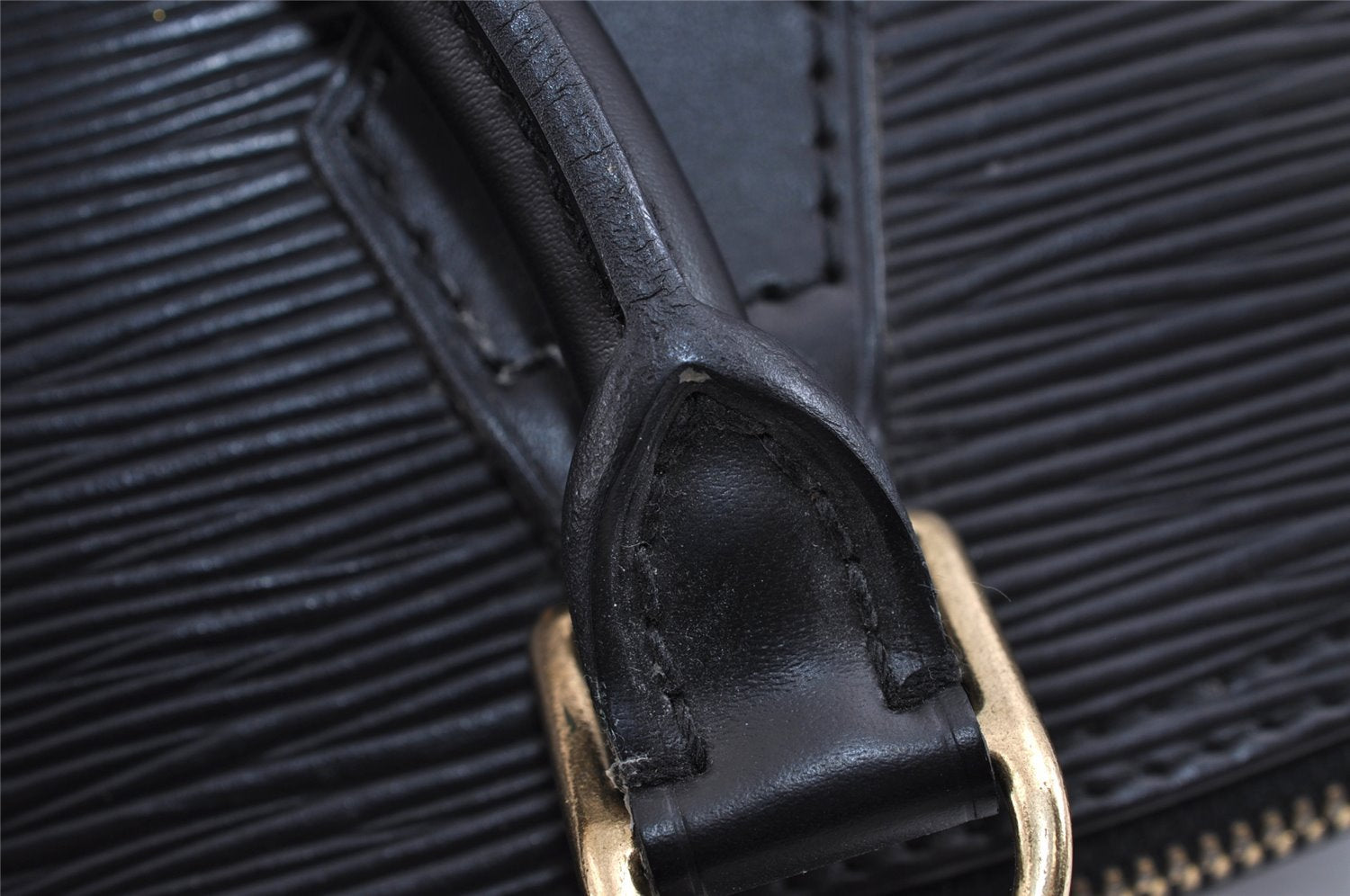 Authentic Louis Vuitton Epi Alma PM Hand Bag Black M40302 LV 2852J