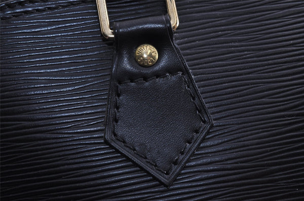 Authentic Louis Vuitton Epi Alma PM Hand Bag Black M40302 LV 2852J