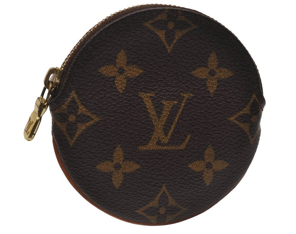 Authentic Louis Vuitton Monogram Porte Monnaie Rond Coin Purse M61926 LV 2853J