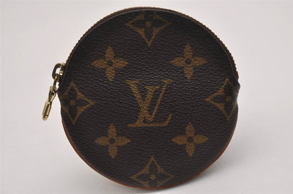 Authentic Louis Vuitton Monogram Porte Monnaie Rond Coin Purse M61926 LV 2853J