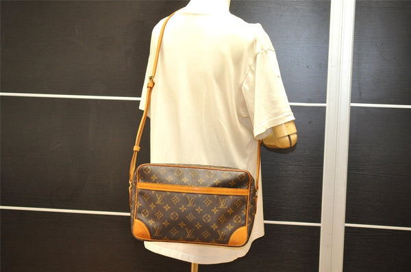 Authentic Louis Vuitton Monogram Trocadero 30 Shoulder Cross Bag M51272 LV 2853K