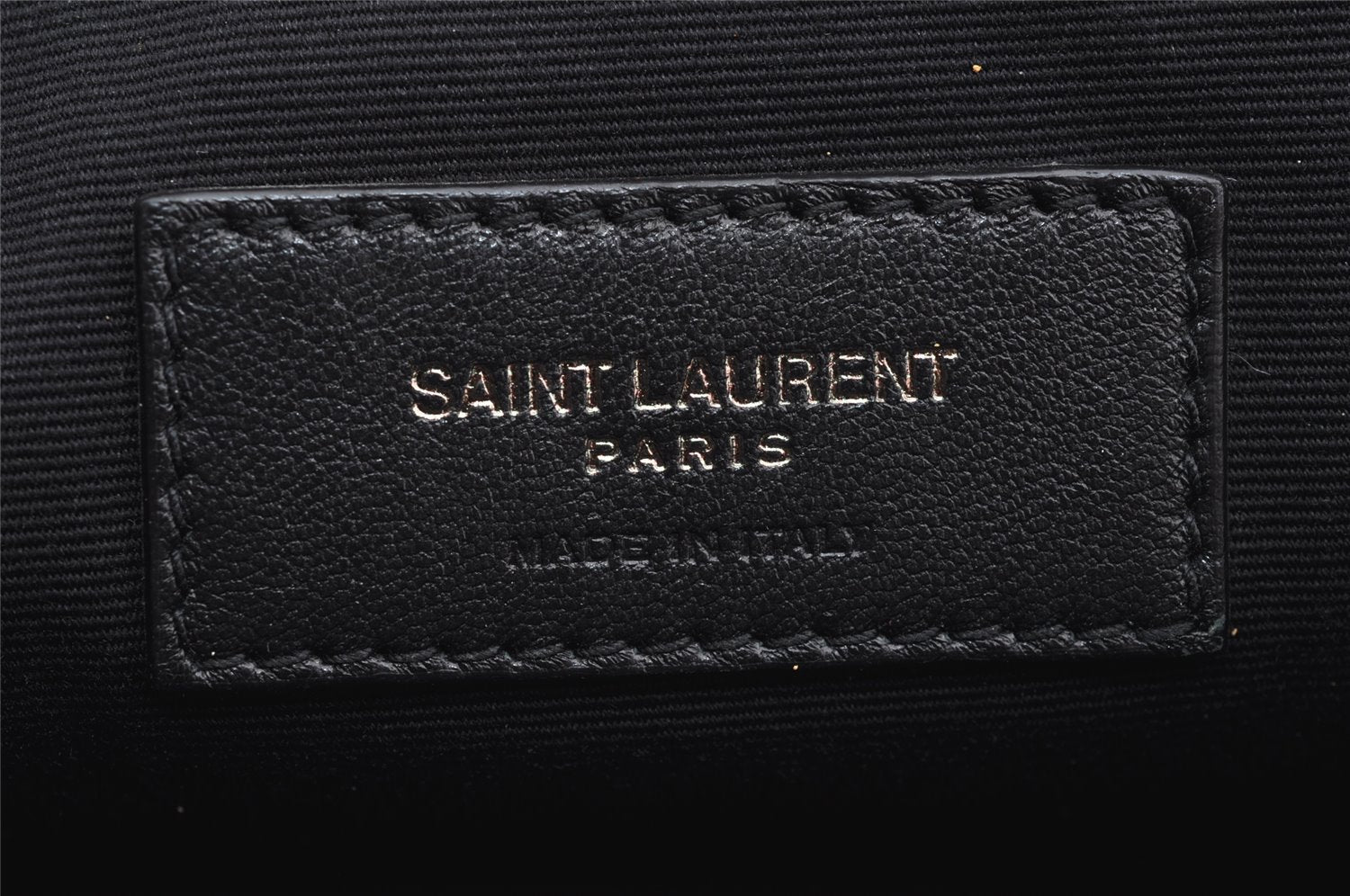 Authentic SAINT LAURENT RIVE GAUCHE Clutch Bag Canvas Leather 581369 Black 2854I