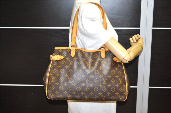 Authentic Louis Vuitton Monogram Batignolles Horizontal Tote Bag M51154 LV 2855K