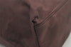 Authentic PRADA Vintage Nylon Tessuto Leather Shoulder Tote Bag Brown 2857J