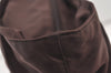 Authentic PRADA Vintage Nylon Tessuto Leather Shoulder Tote Bag Brown 2857J