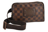 Authentic Louis Vuitton Damier Bum Bag Brooklyn Waist Cross Bag N41101 LV 2857K