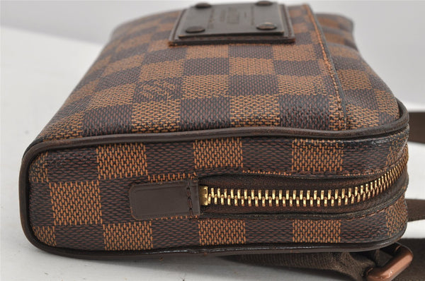 Authentic Louis Vuitton Damier Bum Bag Brooklyn Waist Cross Bag N41101 LV 2857K