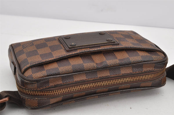 Authentic Louis Vuitton Damier Bum Bag Brooklyn Waist Cross Bag N41101 LV 2857K