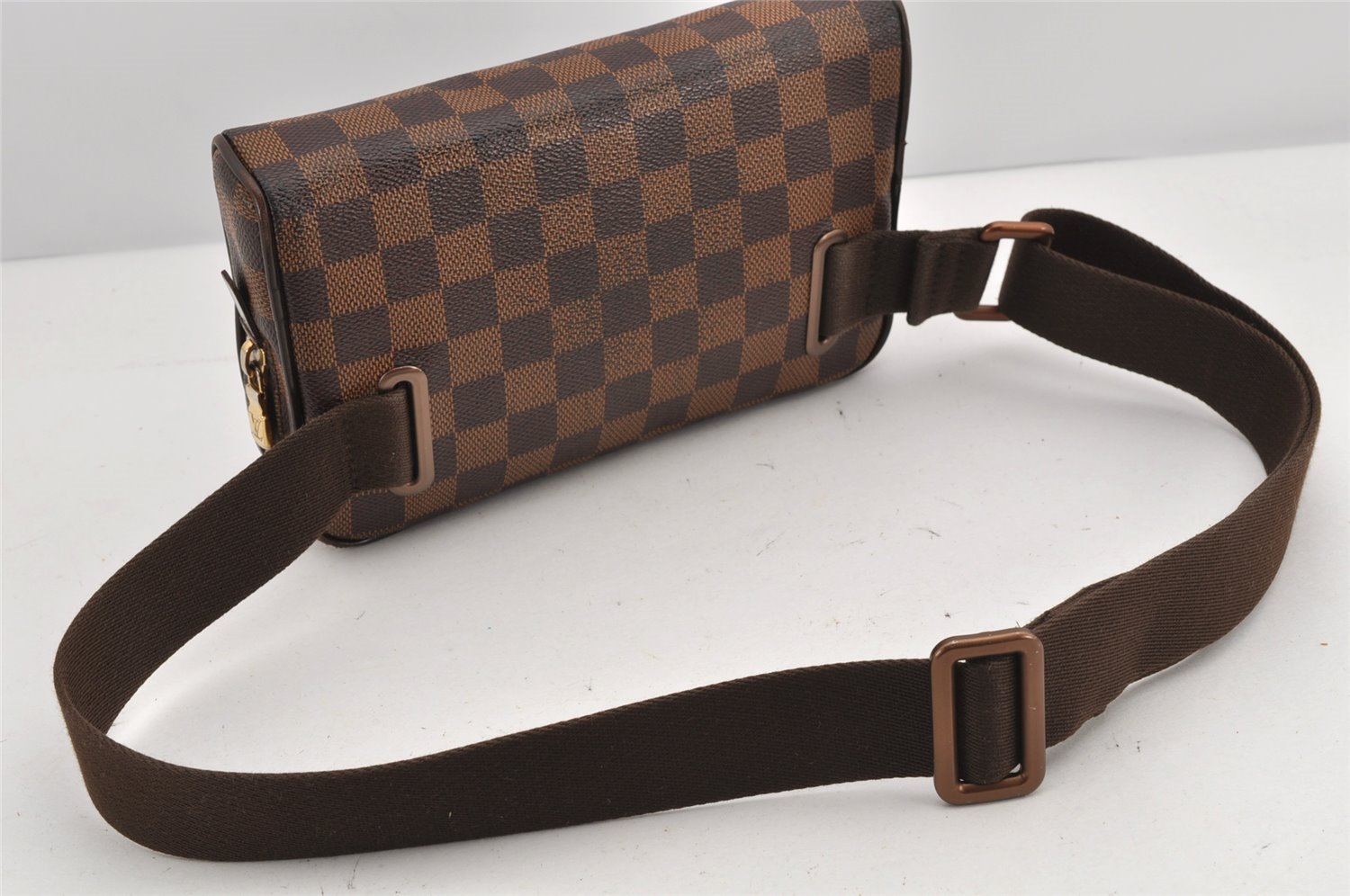 Authentic Louis Vuitton Damier Bum Bag Brooklyn Waist Cross Bag N41101 LV 2857K