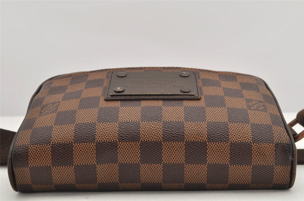 Authentic Louis Vuitton Damier Bum Bag Brooklyn Waist Cross Bag N41101 LV 2857K