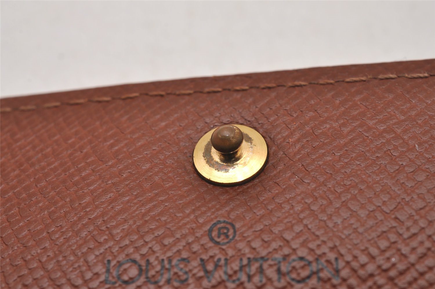 Authentic Louis Vuitton Monogram Porte Monnaie Plat Coin Purse M61930 LV 2858I