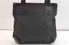 Authentic GUCCI Vintage Shoulder Tote Bag GG Canvas Leather 28893 Black 2860K