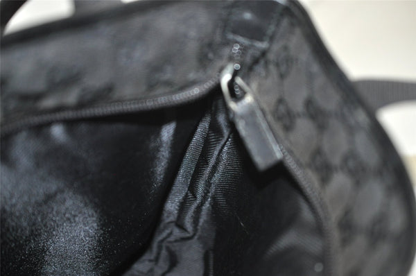 Authentic GUCCI Vintage Shoulder Tote Bag GG Canvas Leather 28893 Black 2860K