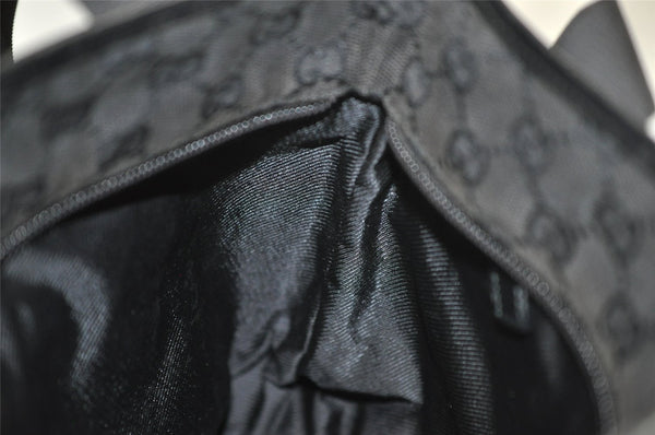 Authentic GUCCI Vintage Shoulder Tote Bag GG Canvas Leather 28893 Black 2860K