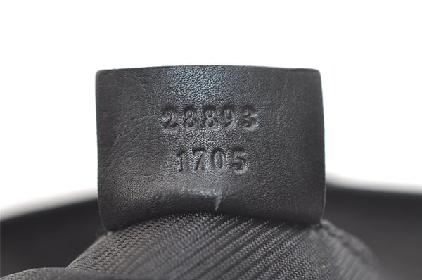 Authentic GUCCI Vintage Shoulder Tote Bag GG Canvas Leather 28893 Black 2860K