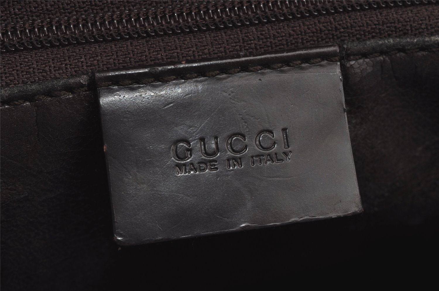 Authentic GUCCI Vintage Shoulder Hand Bag Purse Leather Brown 2861J