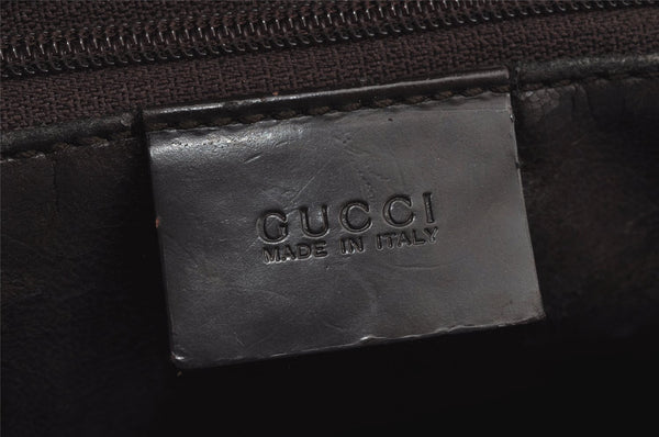 Authentic GUCCI Vintage Shoulder Hand Bag Purse Leather Brown 2861J