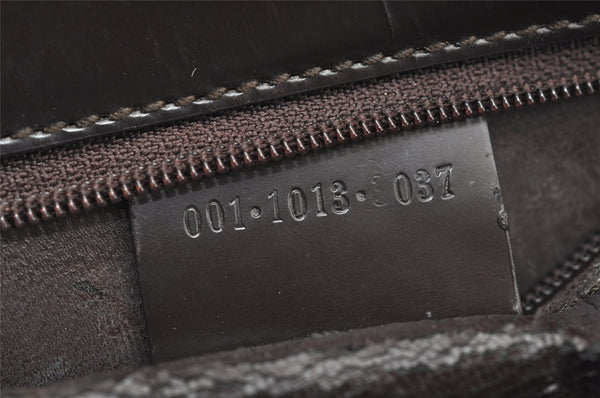 Authentic GUCCI Vintage Shoulder Hand Bag Purse Leather Brown 2861J