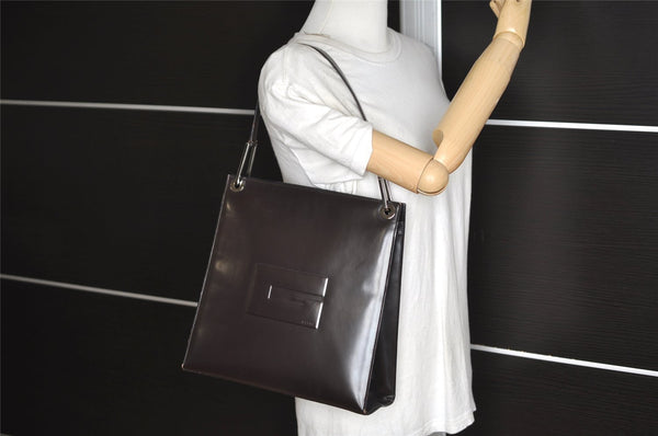 Authentic GUCCI Vintage Shoulder Hand Bag Purse Leather Brown 2861J