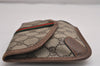Authentic GUCCI Vintage Web Sherry Line Pouch Purse GG PVC Leather Brown 2862J