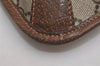 Authentic GUCCI Vintage Web Sherry Line Pouch Purse GG PVC Leather Brown 2862J