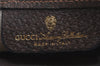 Authentic GUCCI Vintage Web Sherry Line Pouch Purse GG PVC Leather Brown 2862J