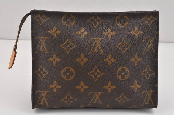 Auth Louis Vuitton Monogram Poche Toilette 19 M47544 Cosmetics Pouch Junk 2862K