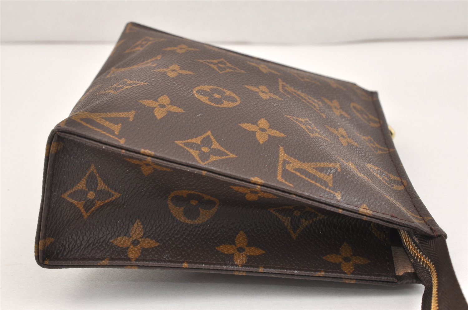Auth Louis Vuitton Monogram Poche Toilette 19 M47544 Cosmetics Pouch Junk 2862K