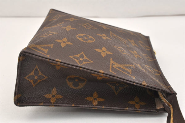 Auth Louis Vuitton Monogram Poche Toilette 19 M47544 Cosmetics Pouch Junk 2862K