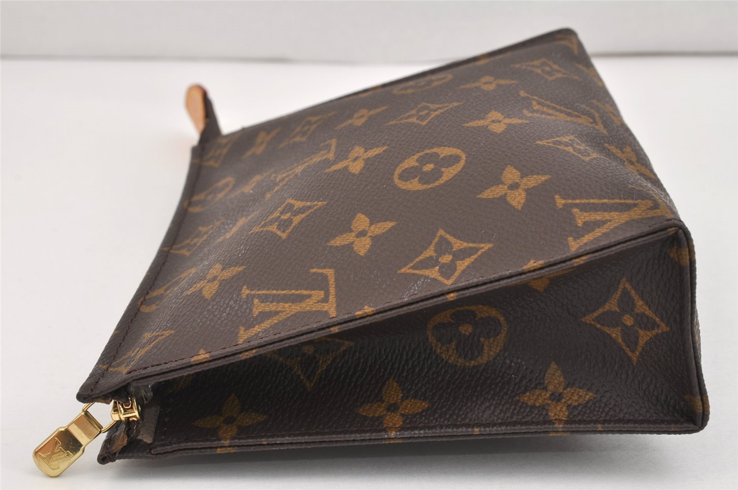 Auth Louis Vuitton Monogram Poche Toilette 19 M47544 Cosmetics Pouch Junk 2862K