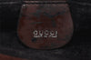 Authentic GUCCI Vintage Horsebit Shoulder Bag Purse Enamel Brown Junk 2863I