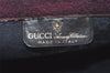Authentic GUCCI Sherry Line Clutch Hand Bag Purse GG PVC Leather Navy Blue 2863J