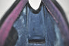 Authentic GUCCI Sherry Line Clutch Hand Bag Purse GG PVC Leather Navy Blue 2863J