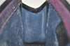Authentic GUCCI Sherry Line Clutch Hand Bag Purse GG PVC Leather Navy Blue 2863J