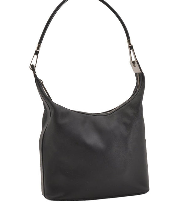 Authentic GUCCI Vintage Shoulder Hand Bag Purse Leather 0013814 Black 2864J
