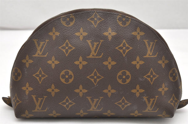 Auth Louis Vuitton Monogram Trousse Demi Ronde 23 Pouch M47520 Junk 2864K