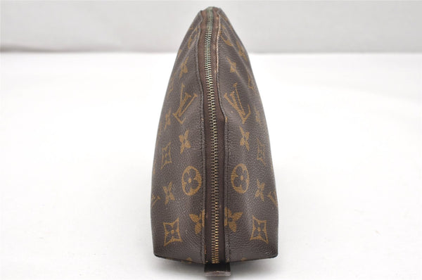 Auth Louis Vuitton Monogram Trousse Demi Ronde 23 Pouch M47520 Junk 2864K