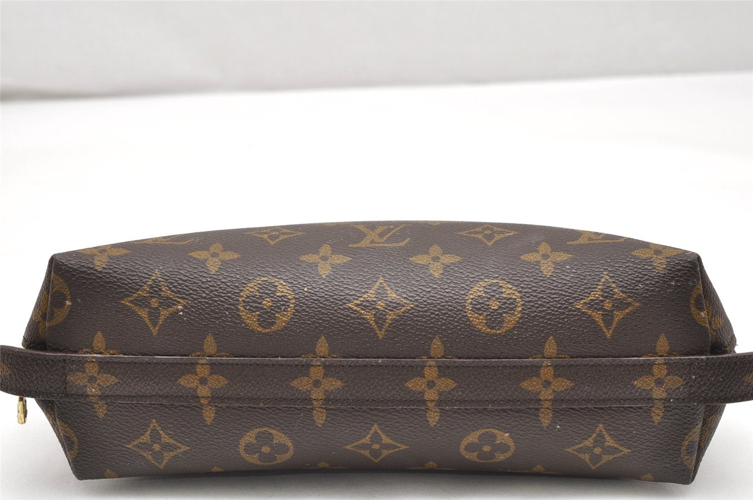 Auth Louis Vuitton Monogram Trousse Demi Ronde 23 Pouch M47520 Junk 2864K