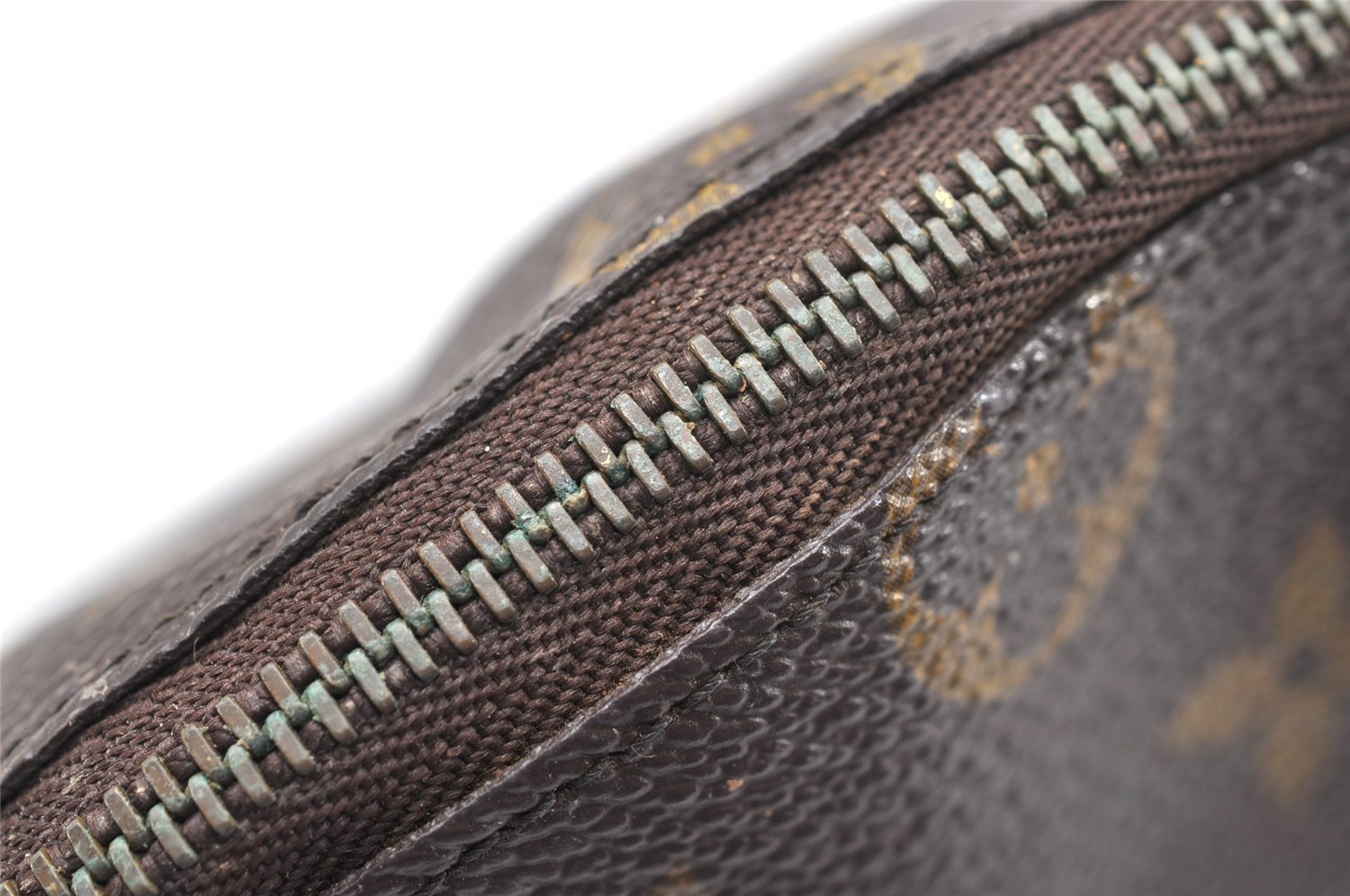 Auth Louis Vuitton Monogram Trousse Demi Ronde 23 Pouch M47520 Junk 2864K