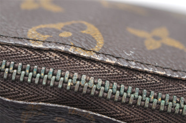 Auth Louis Vuitton Monogram Trousse Demi Ronde 23 Pouch M47520 Junk 2864K