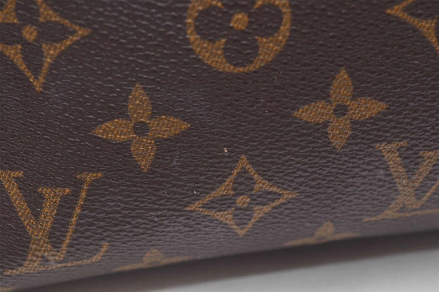 Auth Louis Vuitton Monogram Trousse Demi Ronde 23 Pouch M47520 Junk 2864K