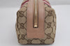 Authentic GUCCI Sherry Line Pouch Purse GG Canvas Leather 256636 Brown 2865J