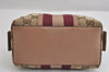 Authentic GUCCI Sherry Line Pouch Purse GG Canvas Leather 256636 Brown 2865J