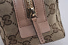 Authentic GUCCI Sherry Line Pouch Purse GG Canvas Leather 256636 Brown 2865J